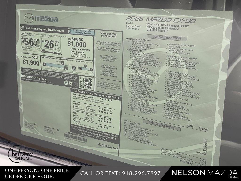 new 2026 Mazda CX-90 car, priced at $56,565