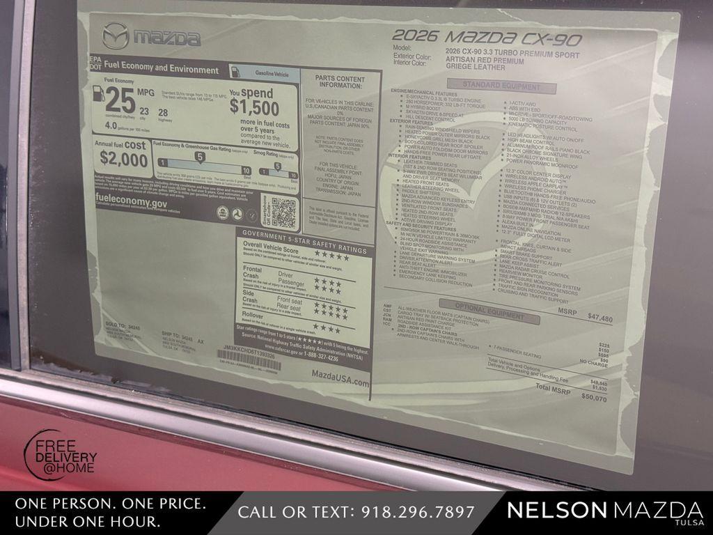 new 2026 Mazda CX-90 car, priced at $46,418