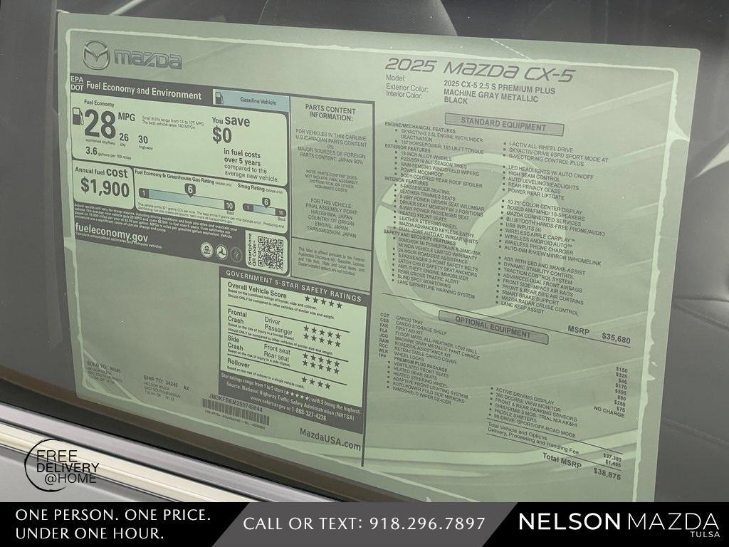 new 2025 Mazda CX-5 car, priced at $36,375