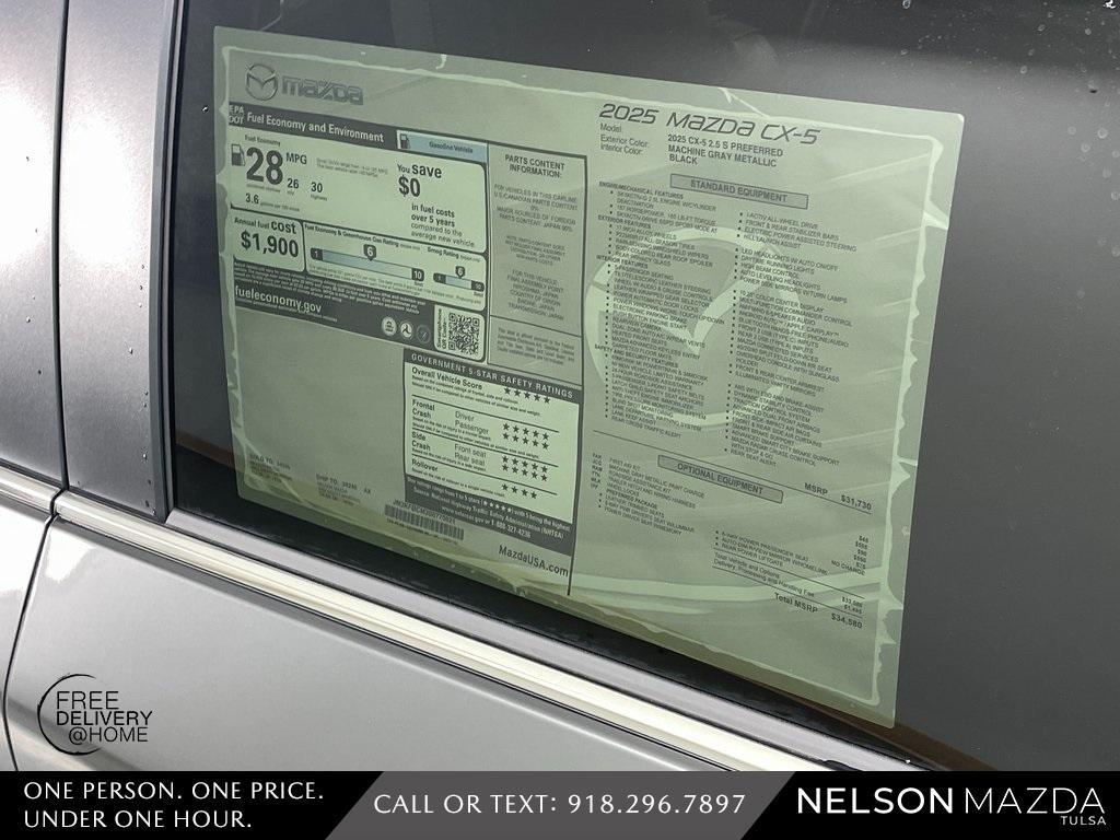 new 2025 Mazda CX-5 car, priced at $32,080