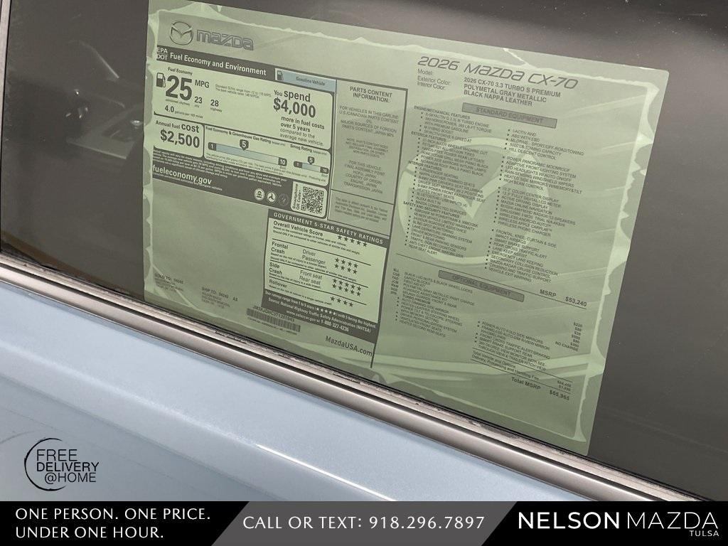 new 2026 Mazda CX-70 car, priced at $53,965
