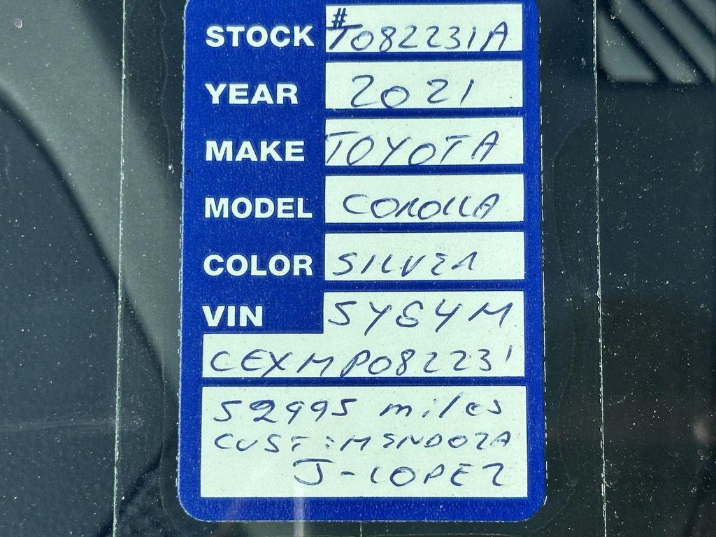 used 2021 Toyota Corolla car, priced at $21,000