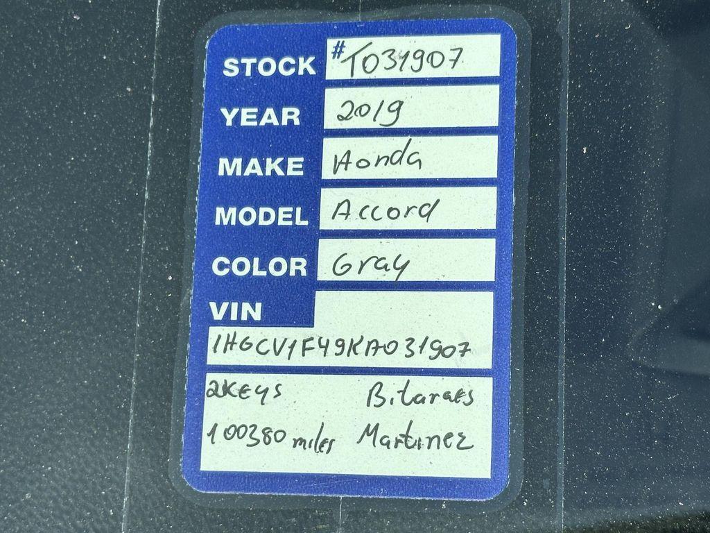 used 2019 Honda Accord car, priced at $20,500