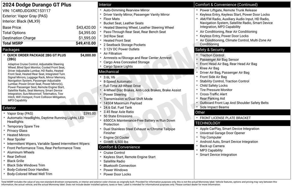 used 2024 Dodge Durango car, priced at $29,798