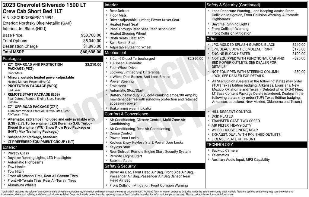 used 2023 Chevrolet Silverado 1500 car, priced at $39,000