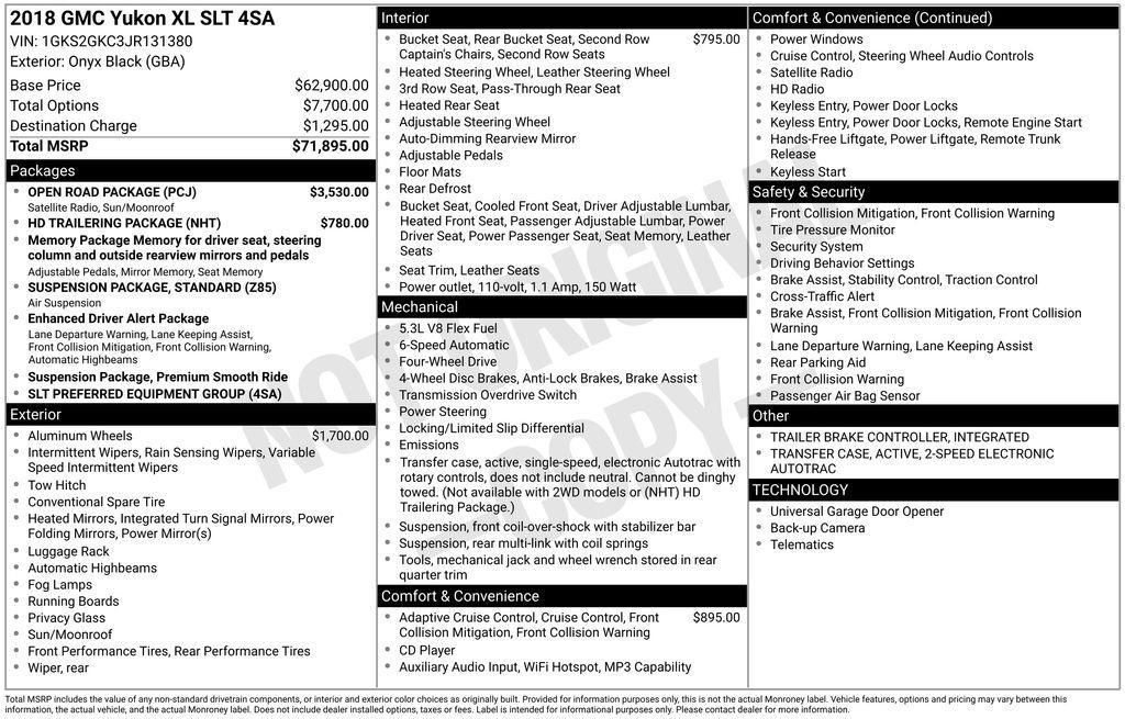 used 2018 GMC Yukon XL car, priced at $18,999