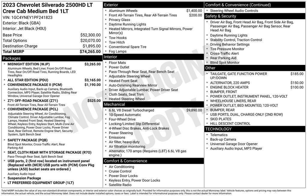 used 2023 Chevrolet Silverado 2500 car, priced at $47,860