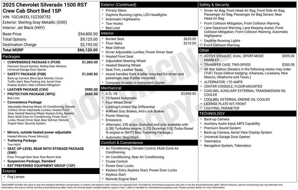 new 2025 Chevrolet Silverado 1500 car, priced at $59,018