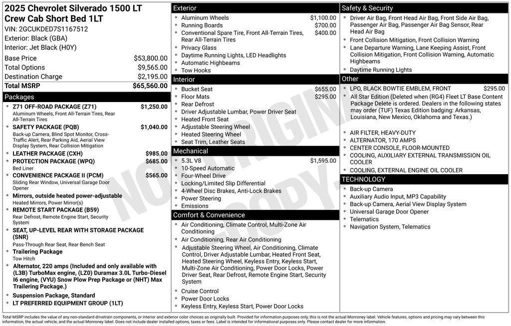 new 2025 Chevrolet Silverado 1500 car, priced at $56,534