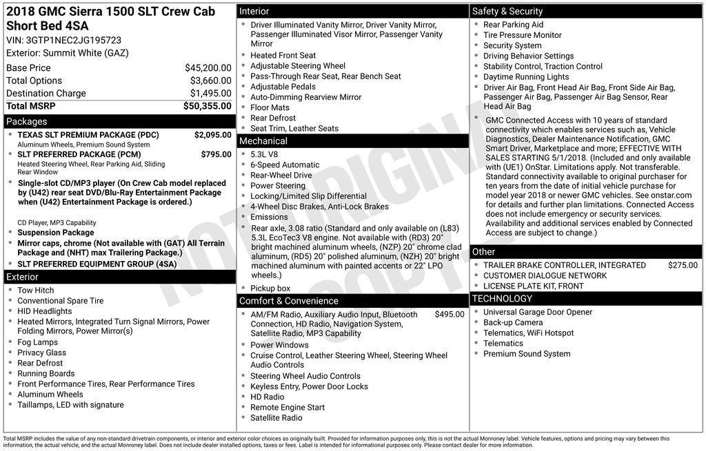 used 2018 GMC Sierra 1500 car, priced at $23,558