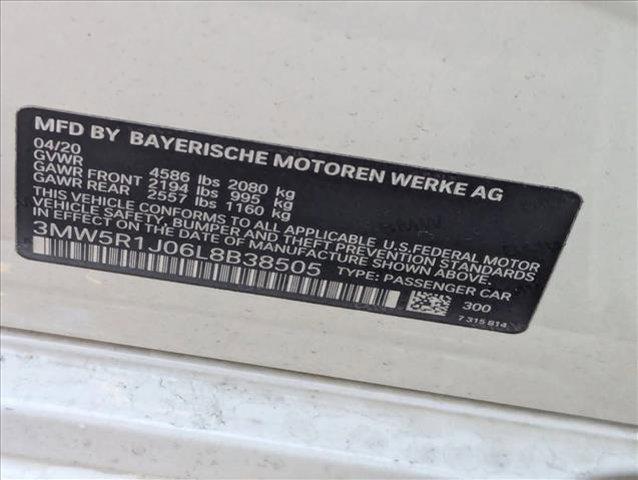 used 2020 BMW 330 car, priced at $21,485