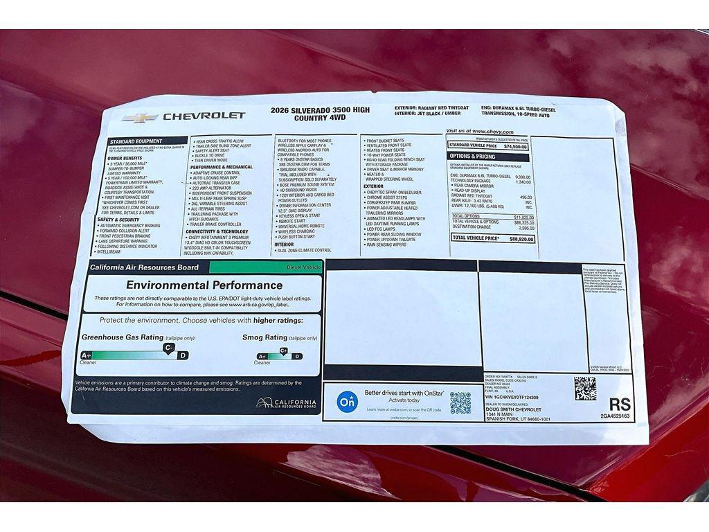 new 2026 Chevrolet Silverado 3500 car, priced at $81,922