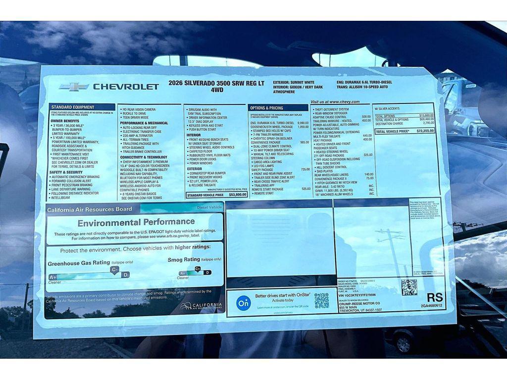 new 2026 Chevrolet Silverado 3500 car, priced at $67,281