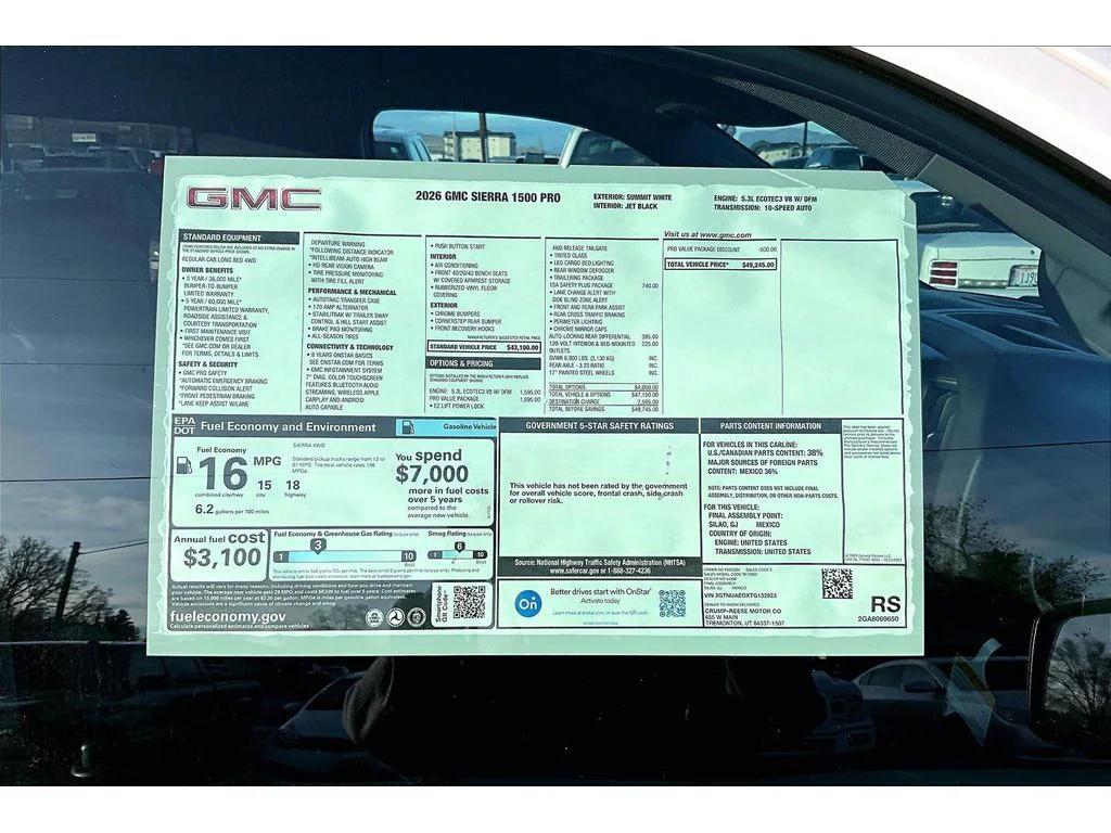 new 2026 GMC Sierra 1500 car, priced at $43,041