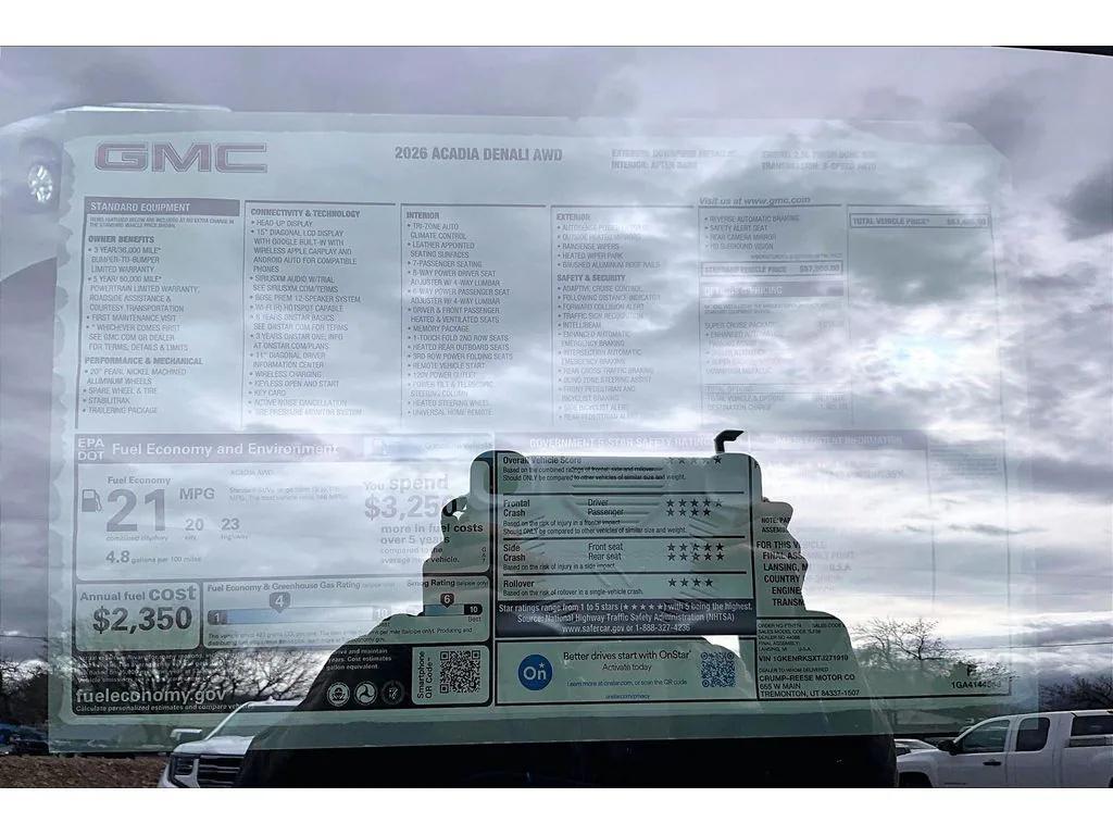 new 2026 GMC Acadia car, priced at $58,601