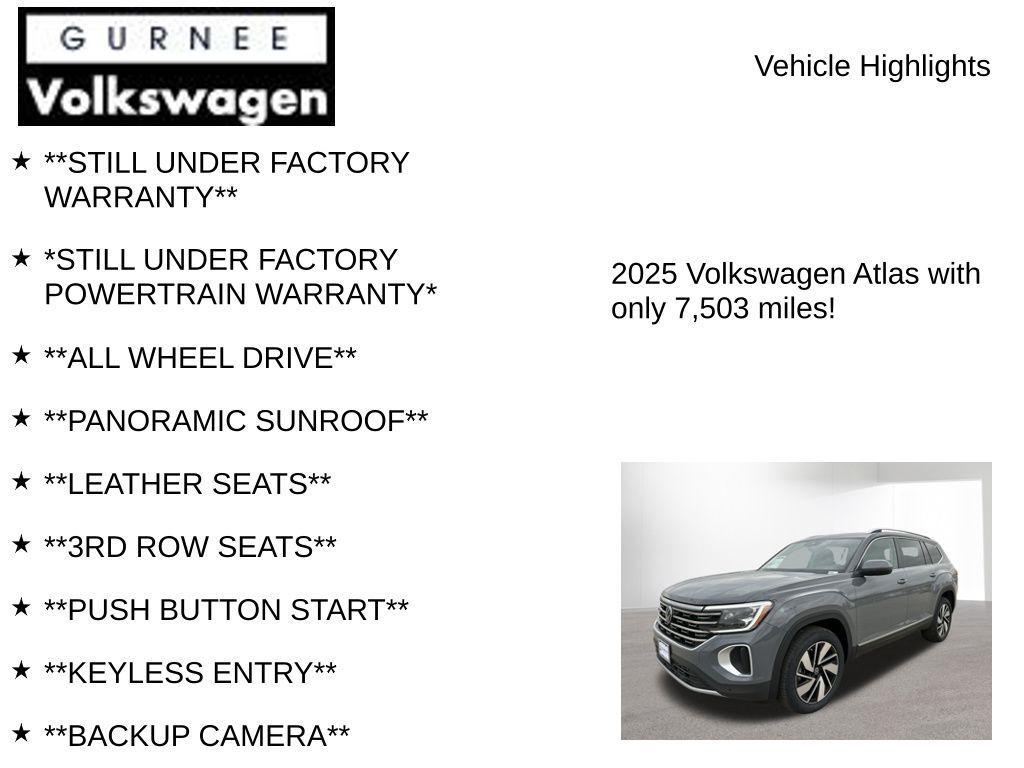 used 2025 Volkswagen Atlas car, priced at $40,921