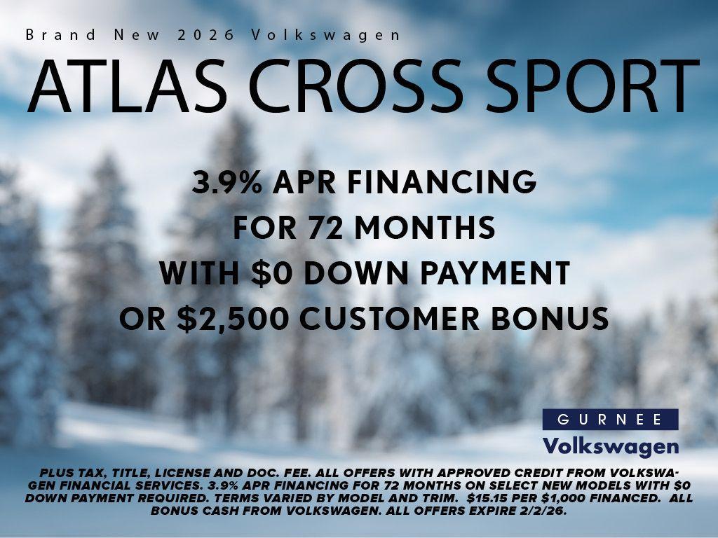 new 2026 Volkswagen Atlas Cross Sport car, priced at $45,150