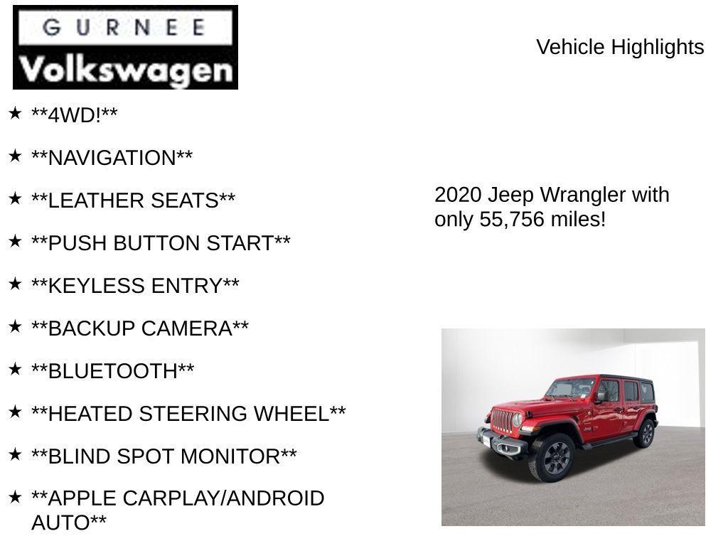 used 2020 Jeep Wrangler Unlimited car, priced at $24,395