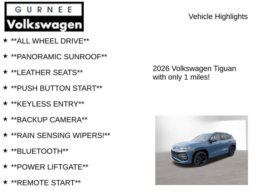 new 2026 Volkswagen Tiguan car, priced at $37,188