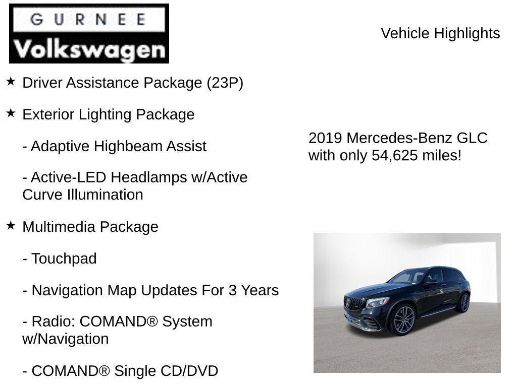used 2019 Mercedes-Benz AMG GLC 63 car, priced at $36,795