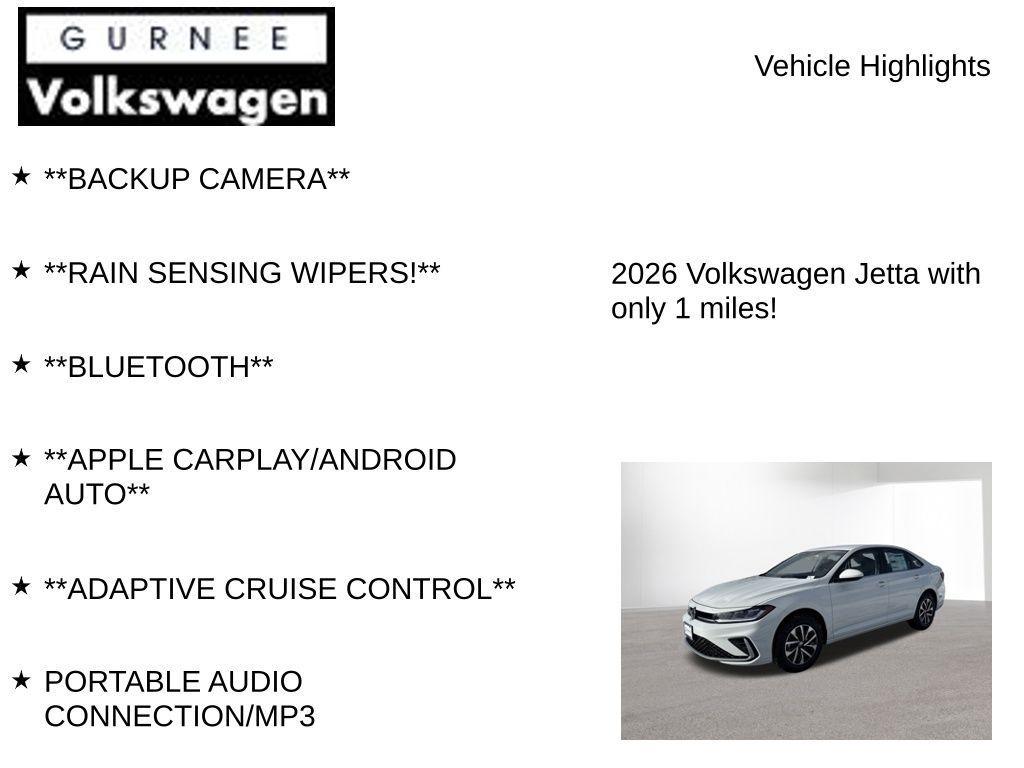 new 2026 Volkswagen Jetta car, priced at $24,549