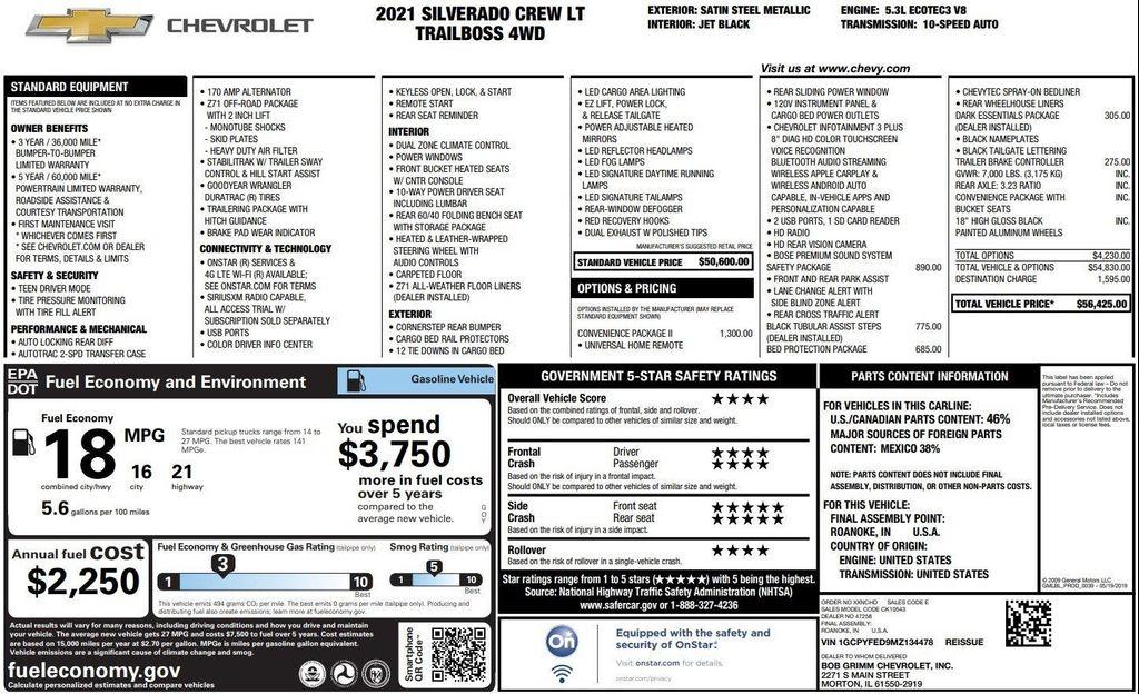 used 2021 Chevrolet Silverado 1500 car, priced at $32,460