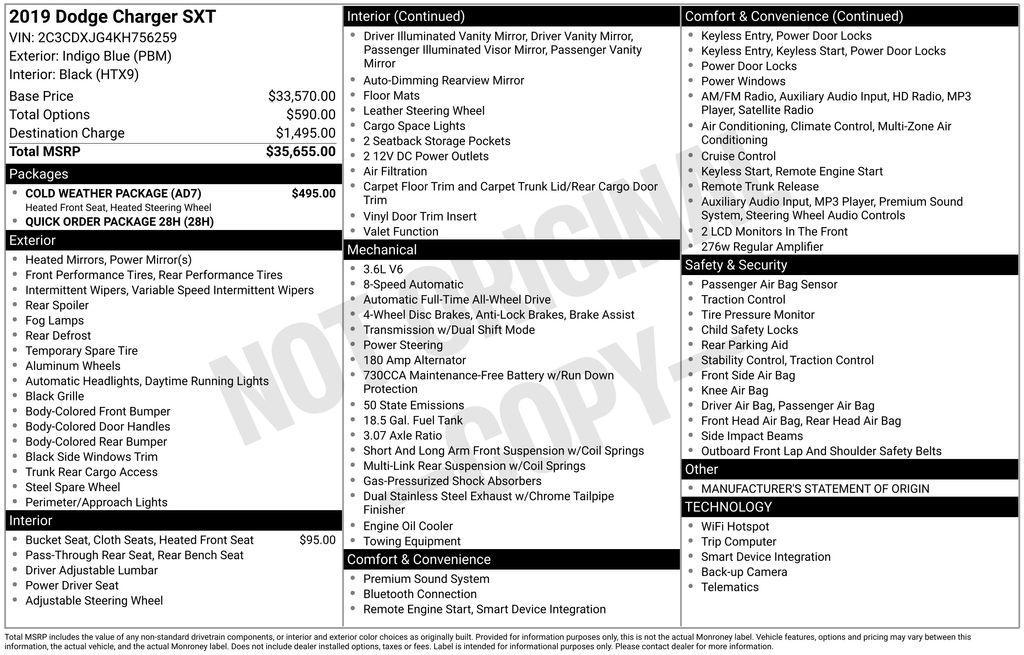 used 2019 Dodge Charger car, priced at $23,987