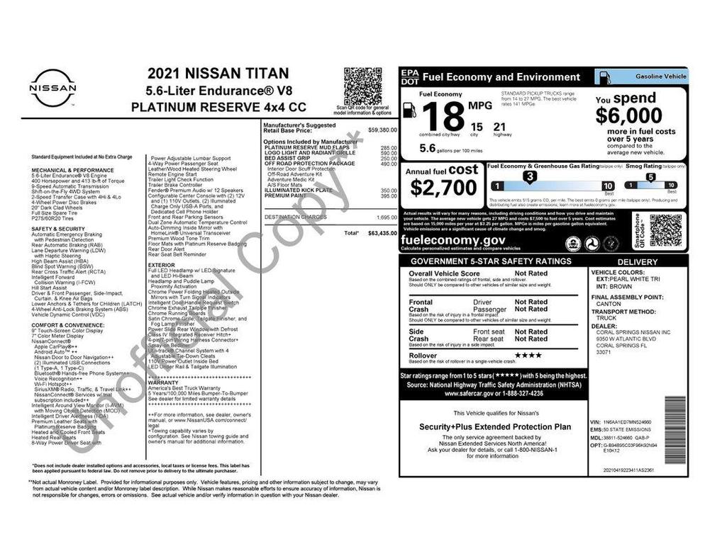 used 2021 Nissan Titan car, priced at $38,987