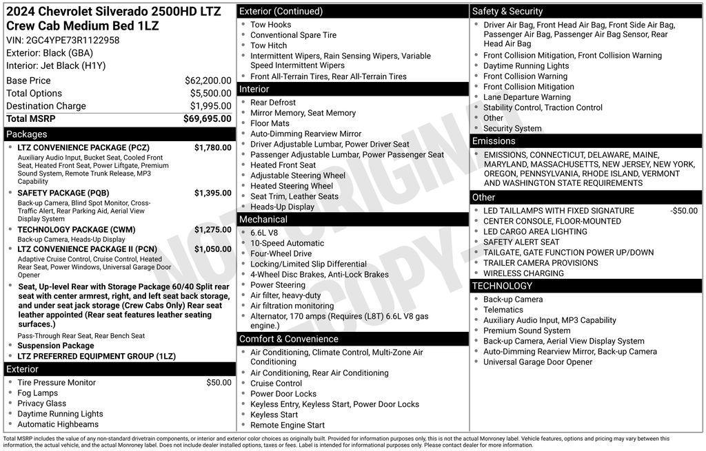 used 2024 Chevrolet Silverado 2500 car, priced at $53,532