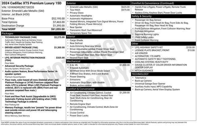 used 2024 Cadillac XT5 car, priced at $36,744