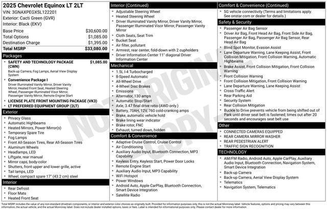 used 2025 Chevrolet Equinox car, priced at $28,121