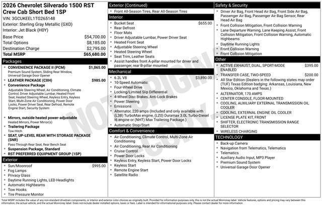 new 2026 Chevrolet Silverado 1500 car, priced at $59,337