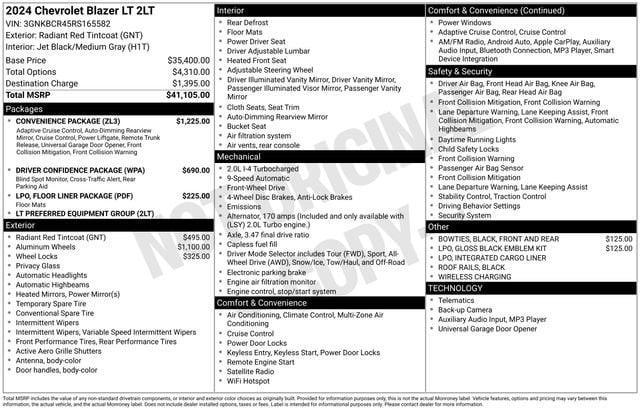 used 2024 Chevrolet Blazer car, priced at $25,667