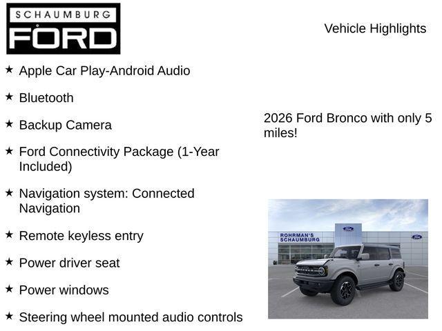 new 2026 Ford Bronco car, priced at $51,392