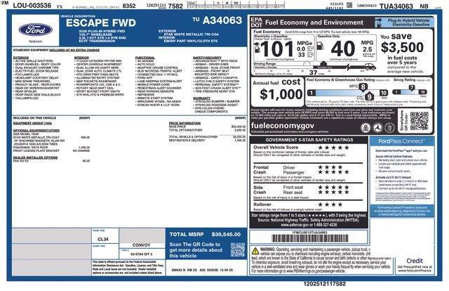 new 2026 Ford Escape car, priced at $30,686