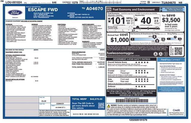 new 2026 Ford Escape car, priced at $34,548