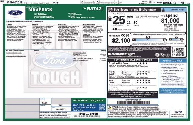 new 2025 Ford Maverick car, priced at $27,152