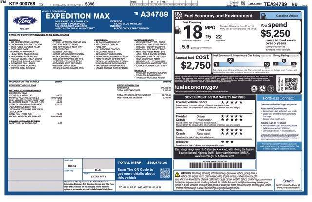 new 2026 Ford Expedition Max car, priced at $82,408