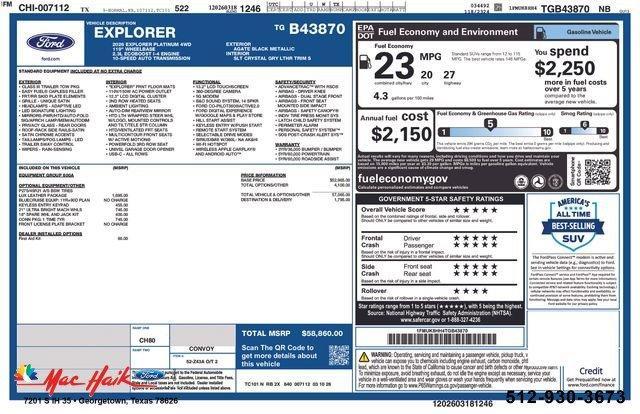 new 2026 Ford Explorer car, priced at $55,360