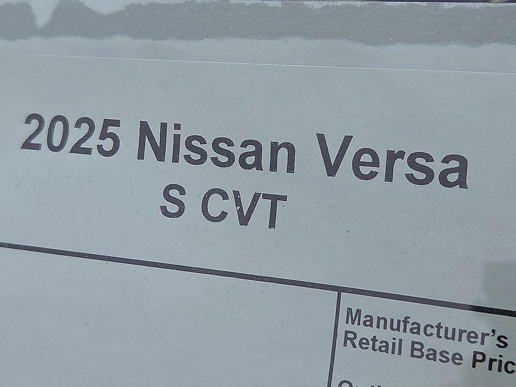 new 2025 Nissan Versa car, priced at $20,250