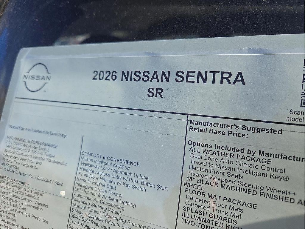 new 2026 Nissan Sentra car, priced at $28,715