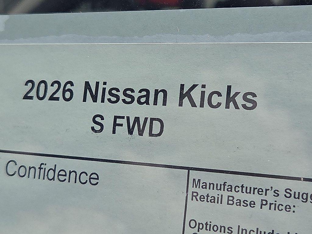 new 2026 Nissan Kicks car, priced at $24,755