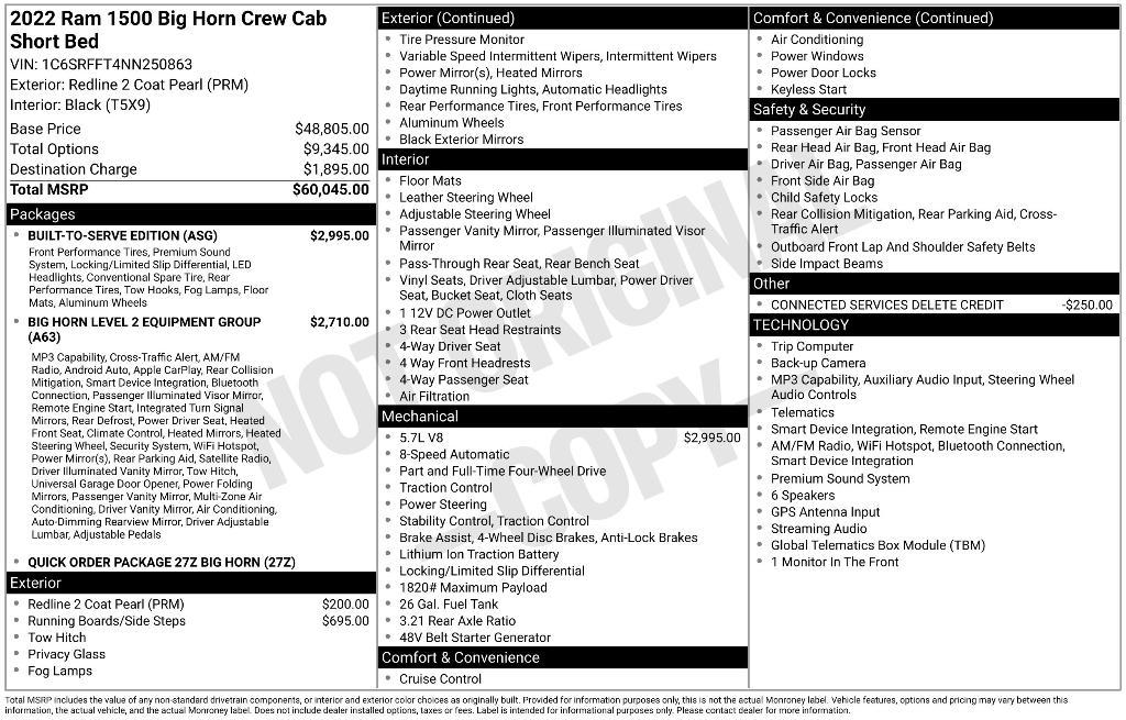 used 2022 Ram 1500 car, priced at $31,997