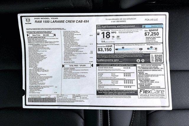 new 2026 Ram 1500 car, priced at $67,747