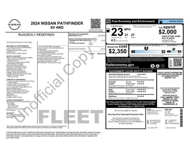 used 2024 Nissan Pathfinder car, priced at $29,995