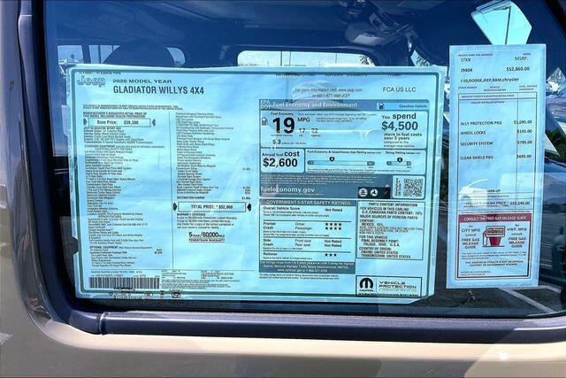 new 2026 Jeep Gladiator car, priced at $49,360