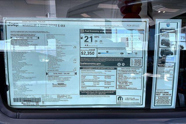 new 2026 Jeep Wrangler car, priced at $54,380