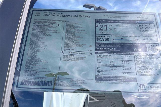 new 2026 Ram 1500 car, priced at $50,280