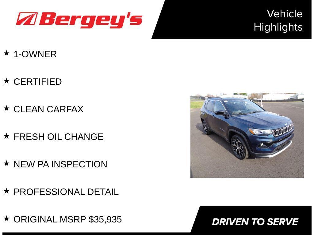 used 2024 Jeep Compass car, priced at $25,490