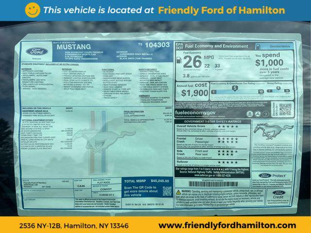 new 2026 Ford Mustang car, priced at $41,335